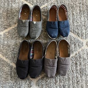 TOMS canvas slip on shoe bundle lot
